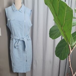 Calvin Klein Light Blue Sleeveless Mini Dress